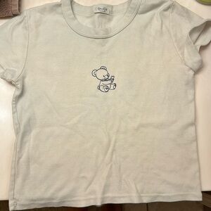 Brandy Melville John Galt Bear Baby Tee